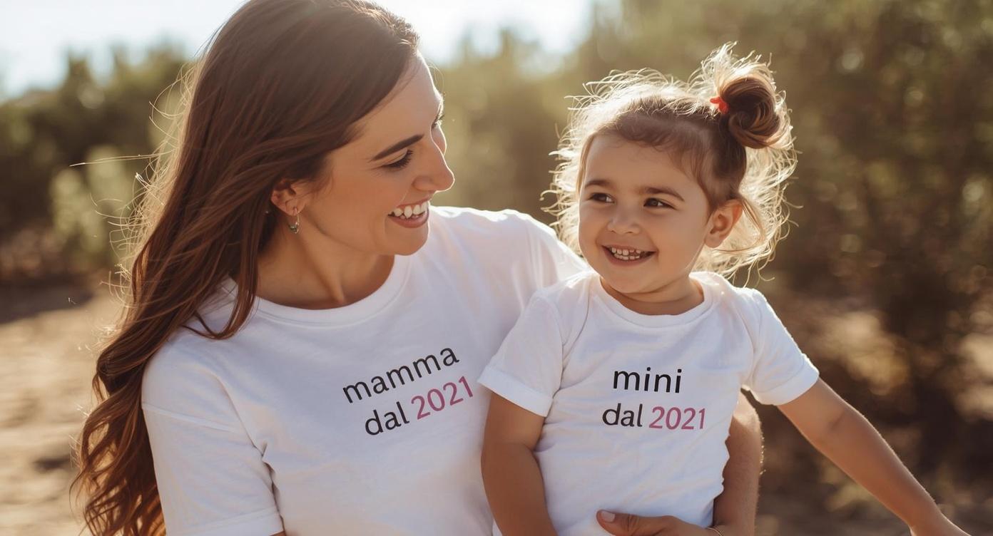 Coordinato t-shirt mamma e figlia/o