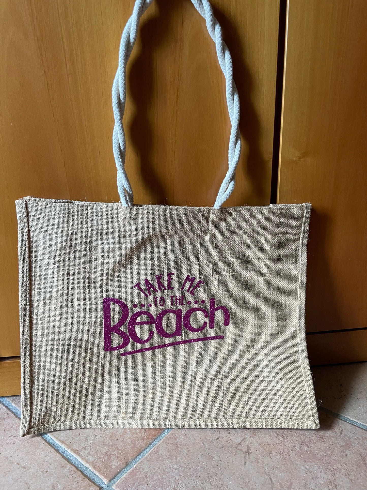 Set Borsa in juta con pochettina