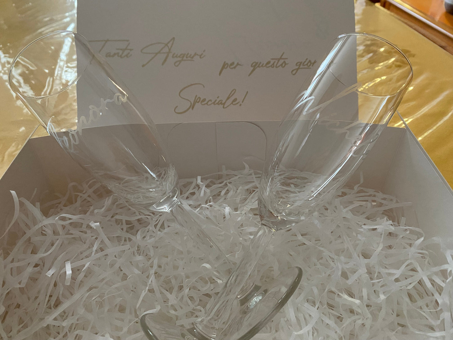 Coppia di calici con box